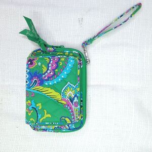 Missing Crossbody Strap Vera Bradley Emerald Paisley Pattern All-In-One Wristlet